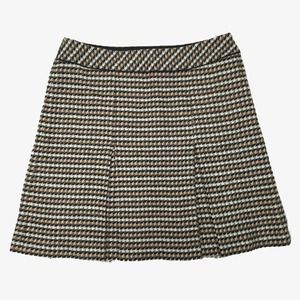 TALBOTS Pleated Wool Blend Tweed Lined Skirt | 10P